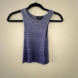 Bebe Blue Knitted Crop Top